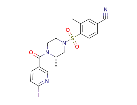 4-({(3S)-4-[(6-iodo-3-pyridinyl)carbonyl]-3-methyl-1-piperazinyl}sulfonyl)-3-methylbenzonitrile
