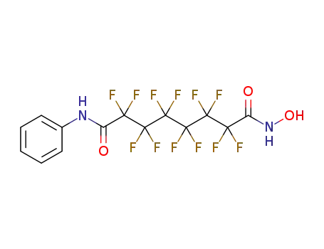 Molecular Structure of 1308677-14-6 (2,2,3,3,4,4,5,5,6,6,7,7-dodecafluorooctanedioic acid hydroxyamide phenyl amide)