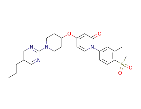 1-(3-methyl-4-(methylsulfonyl)phenyl)-4-(1-(5-propylpyrimidin-2-yl)piperidin-4-yloxy)pyridin-2(1H)-one