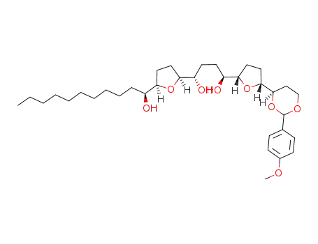 (1S,4S)-1-((2S,5R)-5-((S)-1-hydroxyundecyl)tetrahydrofuran-2-yl)-4-((2S,5R)-5-((4R)-2-(4-methoxyphenyl)-1,3-dioxan-4-yl)tetrhadrofuran-2-yl)butane-1,4-diol