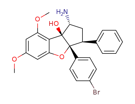 1-amino-3a-(4-bromophenyl)-6,8-dimethoxy-3-phenyl-2,3,3a,8b-tetrahydro-1H-cyclopenta[b]benzofuran-8b-ol