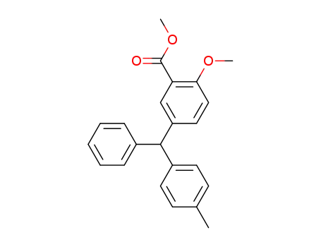 Molecular Structure of 1169764-40-2 (methyl 2-methoxy-5-(phenyl(p-tolyl)methyl)benzoate)