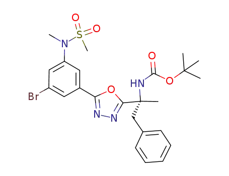 tert-butyl [1-(5-{3-bromo-5-[methyl(methylsulfonyl)amino]phenyl}-1,3,4-oxadiazol-2-yl)-(1R)-1-methyl-2-phenylethyl]carbamate