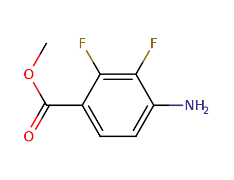 Molecular Structure of 886497-08-1 (Benzoic acid,4-amino-2,3-difluoro-, methyl ester)