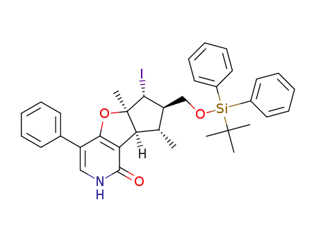(5aR,6R,7R,8R,8aS)-7-(((tert-butyldiphenylsilyl)oxy)methyl)-6-iodo-5a,8-dimethyl-4-phenyl-2,5a,6,7,8,8a-hexahydro-1H-cyclopenta[4,5]furo[3,2-c]pyridin-1-one