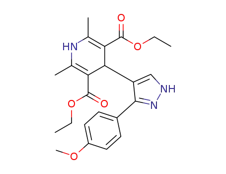 diethyl 4-[3-(4-methoxyphenyl)-1H-pyrazol-4-yl]-2,6-dimethyl-1,4-dihydropyridine-3,5-dicarboxylate