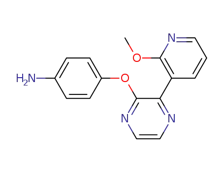 4-(3-(2-methoxypyridin-3-yl)pyrazin-2-yloxy)aniline