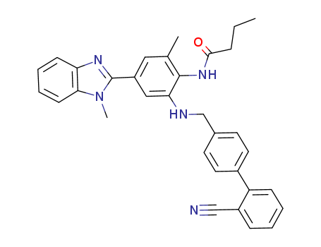 N-[2-{[(2'-Cyano-4-biphenylyl)methyl]amino}-6-methyl-4-(1-methyl-1H-benzimidazol-2-yl)phenyl]butanamide