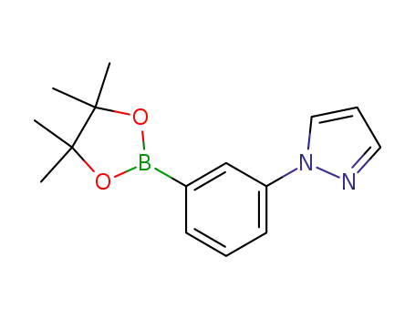 Molecular Structure of 852227-94-2 (1-[3-(4,4,5,5-TETRAMETHYL-1,3,2-DIOXABOROLAN-2-YL)PHENYL]-1H-PYRAZOLE)