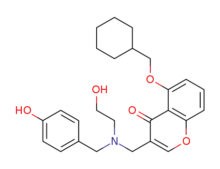 5-(cyclohexylmethoxy)-3-(((4-hydroxybenzyl)(2-hydroxyethyl)amino)methyl)-4H-chromen-4-one