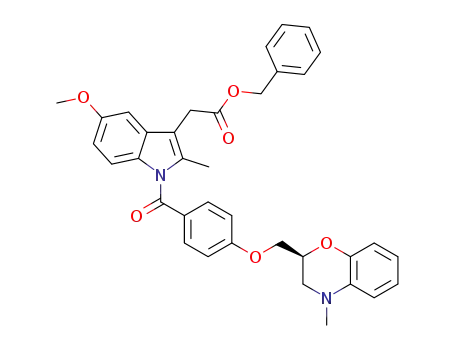 benzyl [5-methoxy-2-methyl-1-(4-{[(2S)-4-methyl-3,4-dihydro-2H-1,4-benzoxazin-2-yl]methoxy}benzoyl)-1H-indol-3-yl]acetate