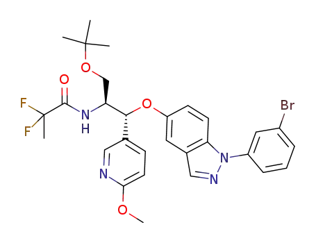 N-[(1R,2S)-1-{[1-(3-bromophenyl)-1H-indazol-5-yl]oxy}-3-tert-butoxy-1-(6-methoxypyridin-3-yl)propan-2-yl]-2,2-difluoropropanamide