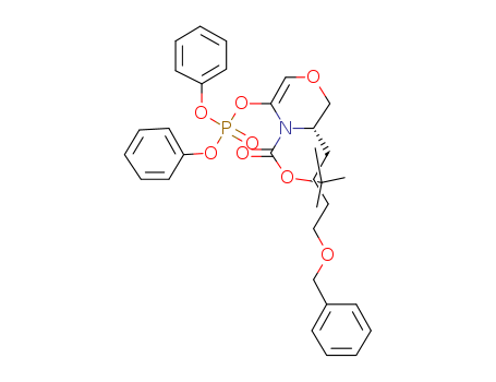 tert-butyl 3-(4-(benzyloxy)butyl)-5-(diphenoxyphosphoryloxy)-2H-1,4-oxazine-4(3H)-carboxylate
