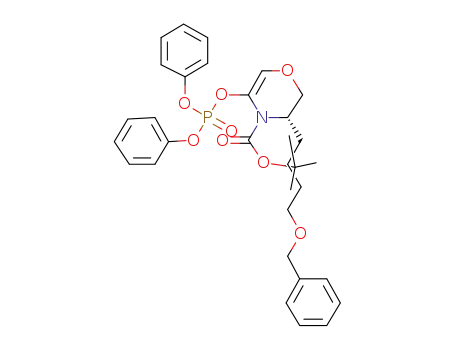 Molecular Structure of 1166394-98-4 (tert-butyl 3-(4-(benzyloxy)butyl)-5-(diphenoxyphosphoryloxy)-2H-1,4-oxazine-4(3H)-carboxylate)