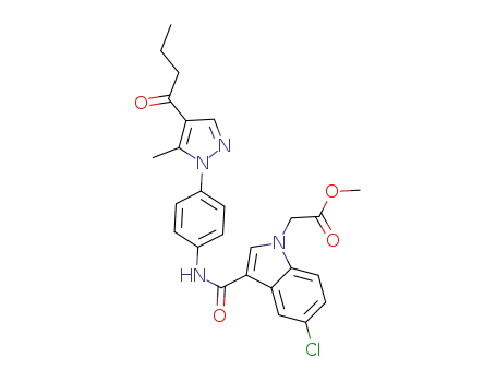{3-[4-(4-butyryl-5-methyl-pyrazol-1-yl)phenylcarbamoyl]-5-chloro-indol-1-yl}acetic acid methyl ester