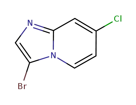 Molecular Structure of 342613-67-6 (3-BROMO-7-CHLOROIMIDAZO [1,2-A]PYRIDINE)