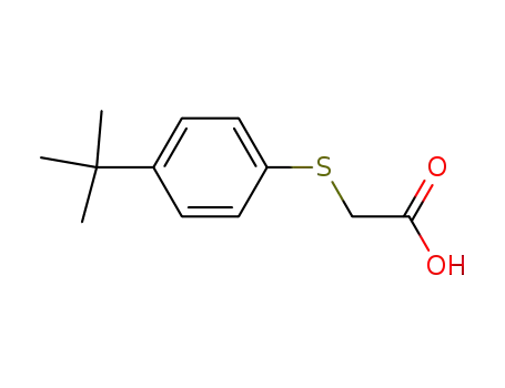 Molecular Structure of 4365-63-3 ((4-TERT-BUTYLPHENYL)THIO]ACETIC ACID)