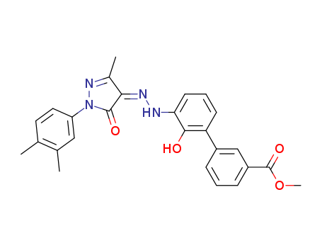 methyl (Z)-3'-(2-(1-(3,4-dimethylphenyl)-3-methyl-5-oxo-1,5-dihydro- 4H-pyrazol-4-ylidene)hydrazineyl)-2'-hydroxy-[1,1'-biphenyl]-3- carboxylate