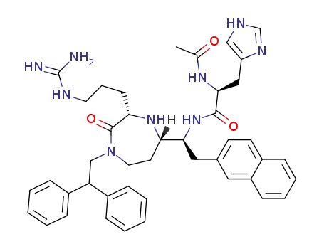 (S)-2-acetamido-N-((S)-1-((3S,5S)-1-(2,2-diphenylethyl)-3-(3-guanidinopropyl)-2-oxo-1,4-diazepan-5-yl)-2-(naphthalen-2-yl)ethyl)-3-(1H-imidazol-5-yl)propanamide