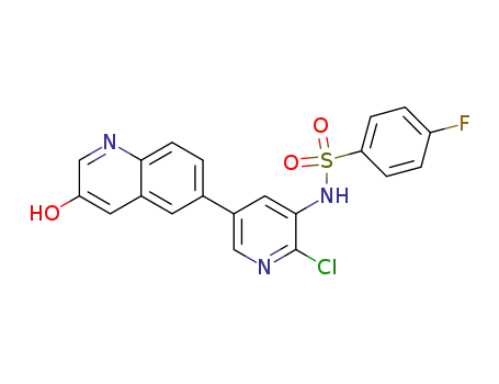 N-(2-chloro-5-(3-hydroxy-6-quinolinyl)-3-pyridinyl)-4-fluorobenzenesulfonamide