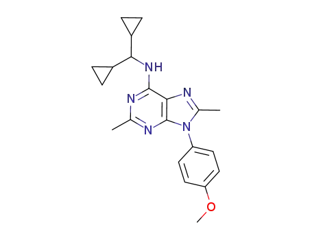 dicyclopropylmethyl-[9-(4-methoxyphenyl)-2,8-dimethyl-9H-purin-6-yl]-amine