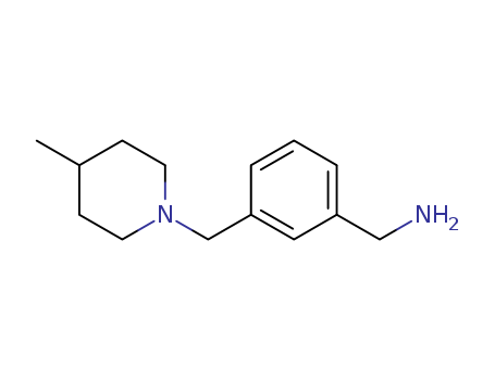 3-[(4-Methylpiperidin-1-yl)methyl]benzylamine 97%