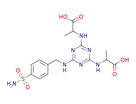 DL-2,2'-[6-(4-sulfamoylbenzylamino)-1,3,5-triazine-2,4-diyl]bis(azanediyl)dipropanoic acid