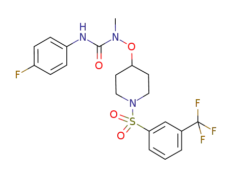 3-(4-fluorophenyl)-1-methyl-1-(1-(3-(trifluoromethyl)phenylsulfonyl)piperidin-4-yloxy)urea