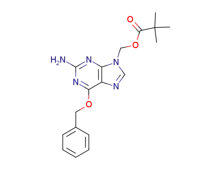 Propanoic acid, 2,2-dimethyl-,
[2-amino-6-(phenylmethoxy)-9H-purin-9-yl]methyl ester