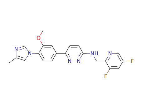 N-[(3,5-difluoro-2-pyridinyl)methyl]-6-[4-(4-methyl-1H-imidazol-1-yl)-3-(methyloxy)phenyl]-3-pyridazinamine