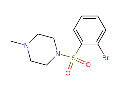 Molecular Structure of 486422-18-8 (1-(2-BROMOPHENYLSULFONYL)-4-METHYLPIPERAZINE)