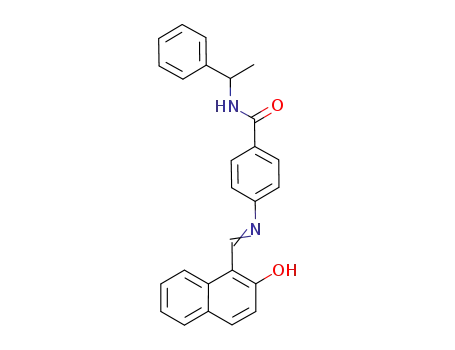 Benzamide,
4-[[(2-hydroxy-1-naphthalenyl)methylene]amino]-N-(1-phenylethyl)-