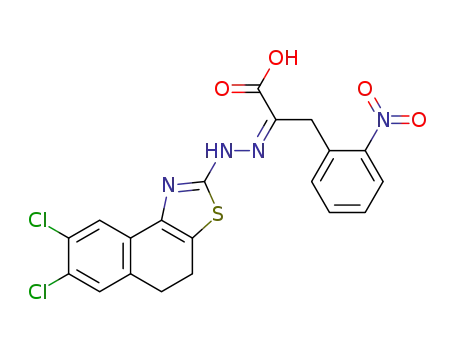 (Z)-2-(2-(7,8-dichloro-4,5-dihydronaphtho[1,2-d]-thiazol-2-yl)hydrazono)-3-(2-nitrophenyl)propanoic acid