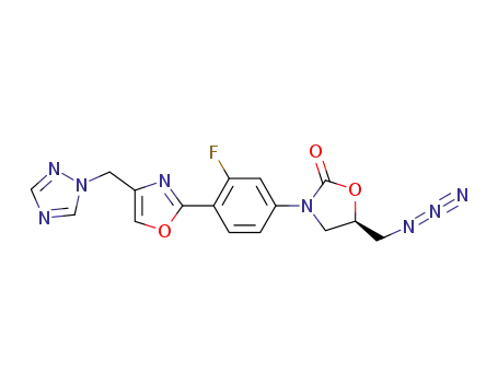 5-(R)-azidomethyl-3-[3-fluoro-4-(4-[1,2,4]triazol-1-ylmethyl-oxazol-2-yl)-phenyl]-oxazolidin-2-one