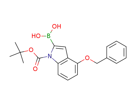 Molecular Structure of 850568-52-4 (4-BENZYLOXY-1-TERT-BUTOXYCARBONYLINDOLE-2-BORONIC ACID)