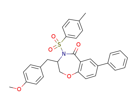 3-(4-methoxybenzyl)-7-phenyl-4-tosyl-3,4-dihydrobenzo[f][1,4]oxazepin-5(2H)-one