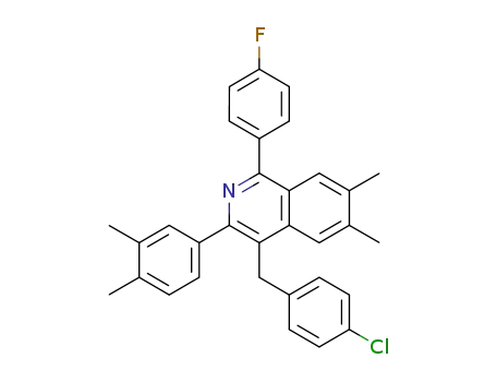 4-(4-chlorobenzyl)-3-(3,4-dimethylphenyl)-1-(4-fluorophenyl)-6,7-dimethylisoquinoline