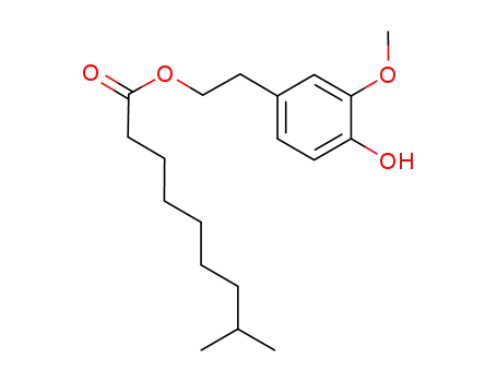 Molecular Structure of 951221-74-2 (8-methylnonanoic acid 2-(4-hydroxy-3-methoxyphenyl)ethyl ester)