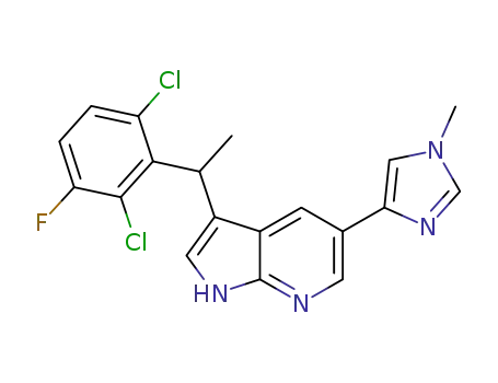 3-[1-(2,6-dichloro-3-fluorophenyl)ethyl]-5-(1-methyl-1H-imidazol-4-yl)-1H-pyrrolo[2,3-b]pyridine
