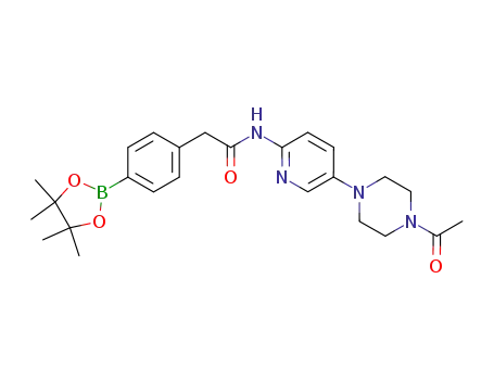 N-(5-(4-acetylpiperazin-1-yl)pyridin-2-yl)-2-(4-(4,4,5,5-tetramethyl-1,3,2-dioxaborolan-2-yl)phenyl)acetamide