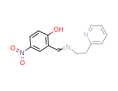 Molecular Structure of 101079-17-8 (N-(pyridine-2-ylethyl)-2-hydroxy-5-nitro-benzylideneamine)