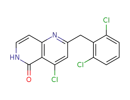 2-(2,6-dichlorobenzyl)-4-chloro-1,6-naphthyridin-5<sup>(6)</sup>-one