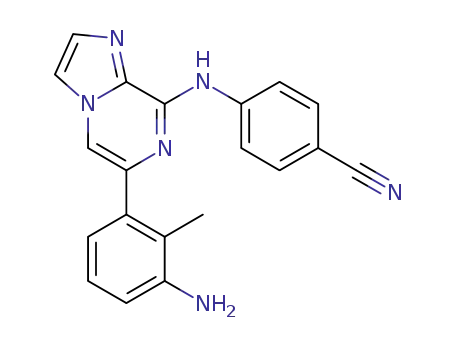 4-[6-(3-amino-2-methyl-phenyl)-imidazo[1,2-a]pyrazin-8-ylamino]-benzonitrile