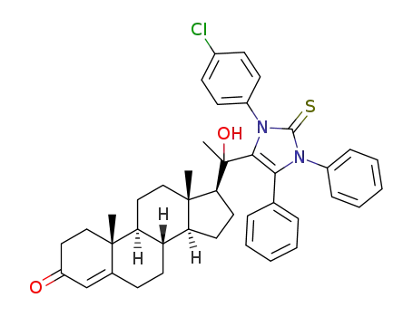 20-hydroxy-20-[3',4'-diphenyl-1'-(p-chlorophenyl)-2'-thioxo-1',3'-imidazol-5'-yl]pregn-4-ene-3-one