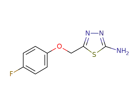 Molecular Structure of 88743-02-6 (1,3,4-Thiadiazol-2-amine, 5-[(4-fluorophenoxy)methyl]-)