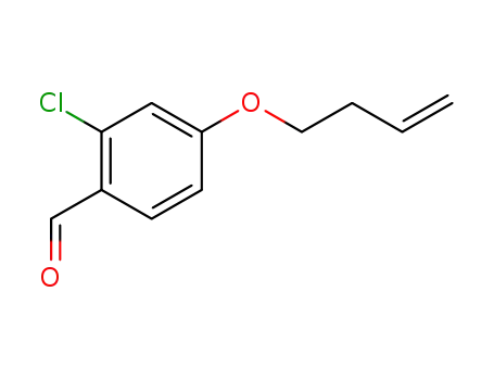Molecular Structure of 1196879-38-5 (4-(but-3-enyloxy)-2-chlorobenzaldehyde)