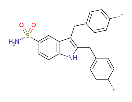 2,3-bis(4-fluorobenzyl)-1H-indole-5-sulfonamide