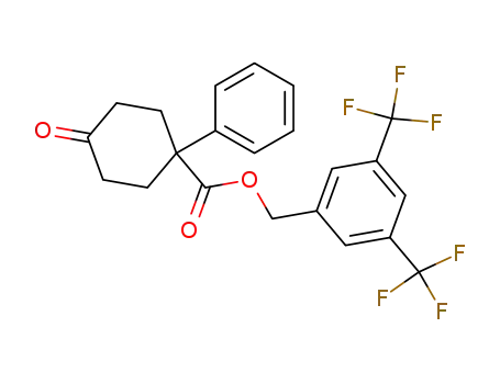 Molecular Structure of 374819-27-9 (3,5-bis(trifluoromethyl)phenylmethyl 4-oxo-1-phenylcyclohexanecarboxylate)