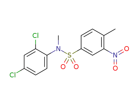 Molecular Structure of 1350916-03-8 (N-(2,4-dichlorophenyl)-N,4-dimethyl-3-nitrobenzenesulfonamide)