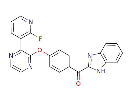 (1H-benzo[d]imidazol-2-yl)(4-(3-(2-fluoropyridin-3-yl)pyrazin-2-yloxy)phenyl)methanone